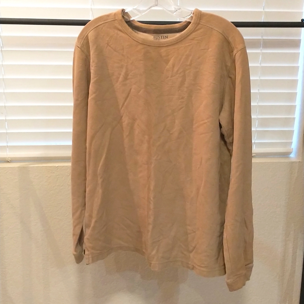 Men's Austin khaki long sleeve classic fit shirt Medium